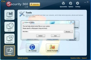 Unlock and delete locked files with security 360