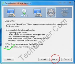 Select Don't send any information to VMware