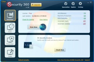 Security 360 anti-virus Main Window 