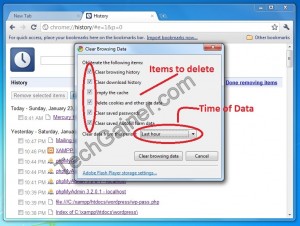 Now remove all or specific data also by choosing date.