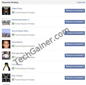My pending Friend requests