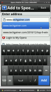 Going to visit TechGainer.com from opera mobile on linux
