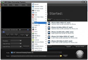iPhone profile for output video