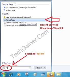 search for recent documents