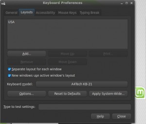 keyboard preferences