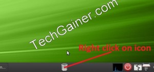 right click on the icon