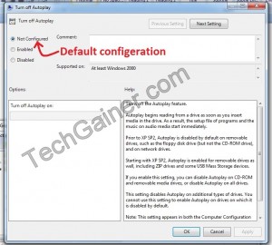 AutoPlay is not configured in default