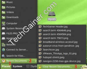 clear recent documents at ubuntu 