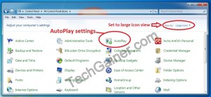 From control panel, click on "Auto Play"