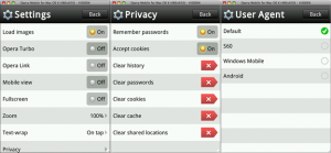opera mobile settings on Mac