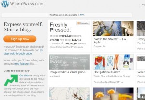 Wordpress.com home page