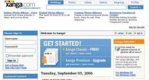 Xanga home page