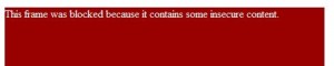 A login form in a frame is blocked