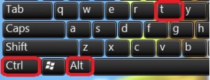 use 2 hot-keys, one is CTRL-ALT-T