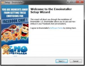 Emoinstaller welcome screen