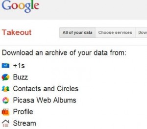 Download Your All Google Data with One Click with Google Takeout