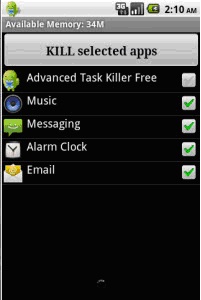 Advanced task killer android