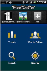 Tweet caster android