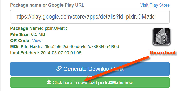 Download apk package