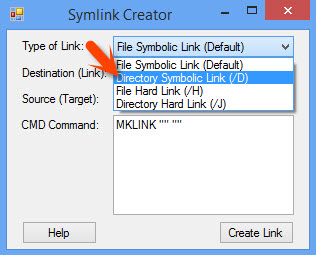 Symlink Type chooser
