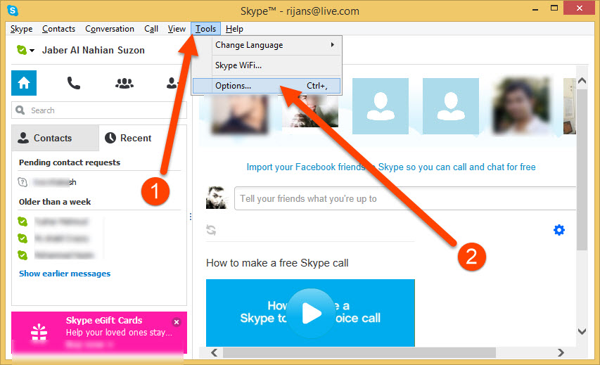 Hit Options under Tools in toolbar