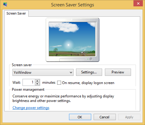 scree-saver-settings