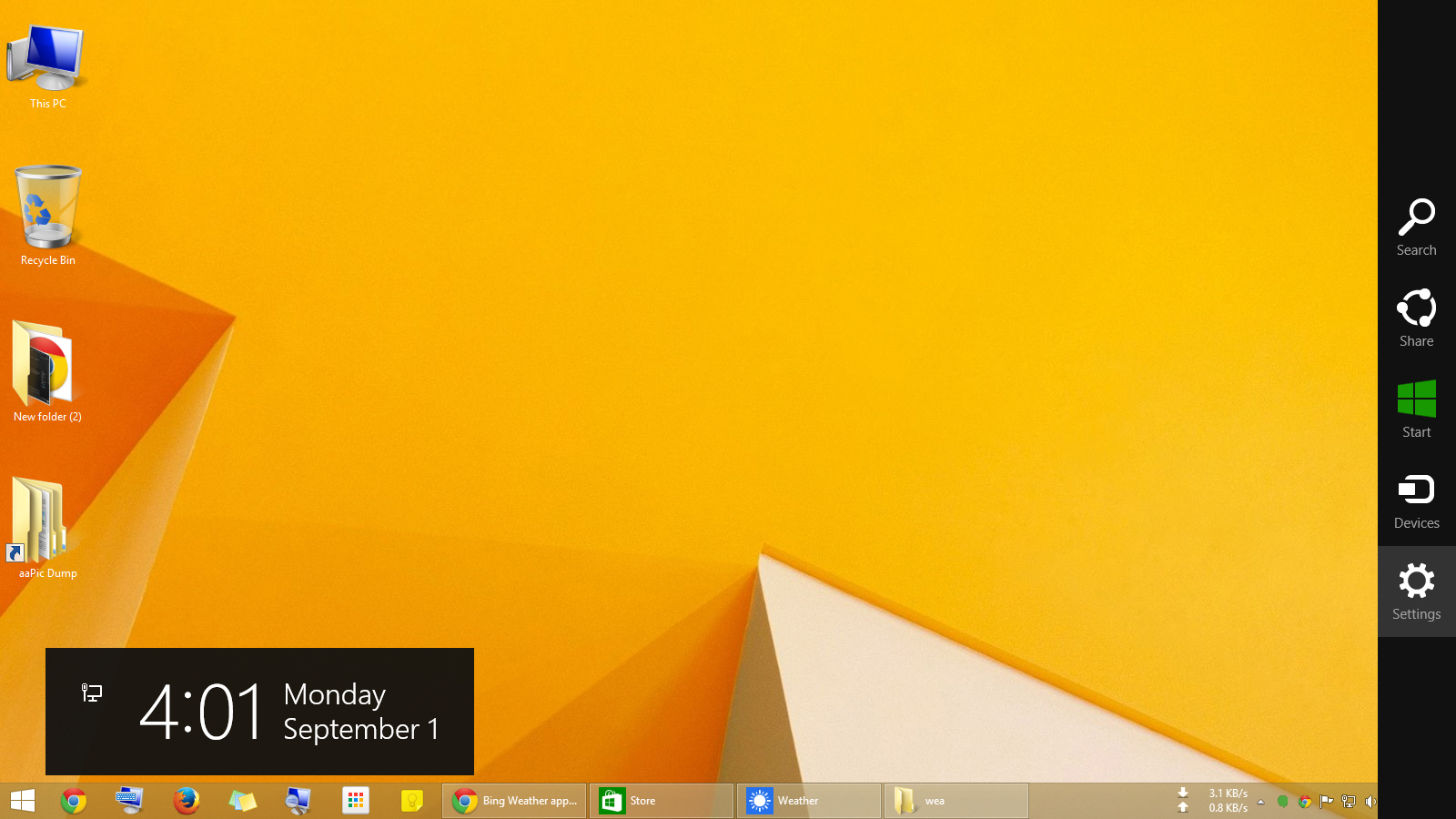 Access Windows 8 settings