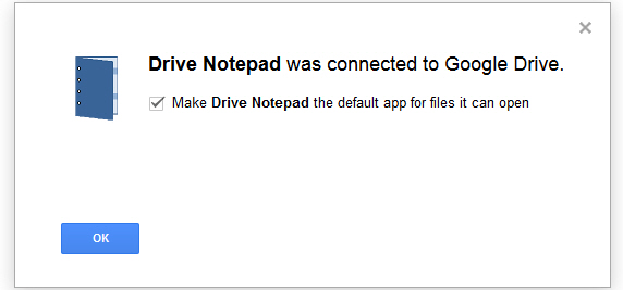 Drive Notepad connected message