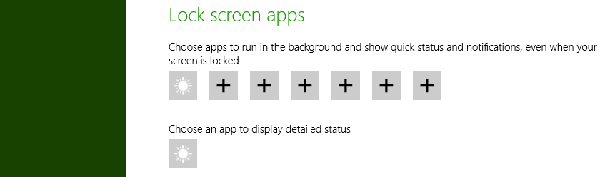 Set lock screen apps