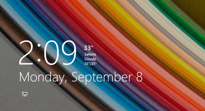 Windows 8 lockscreen weather