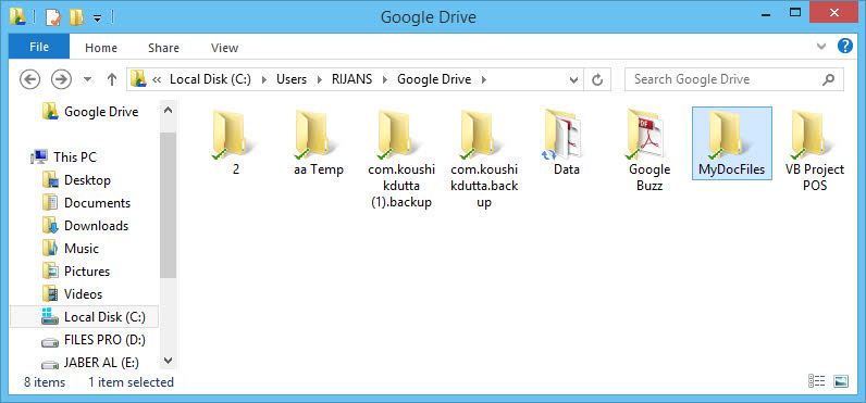 Create a folder in Google Drive