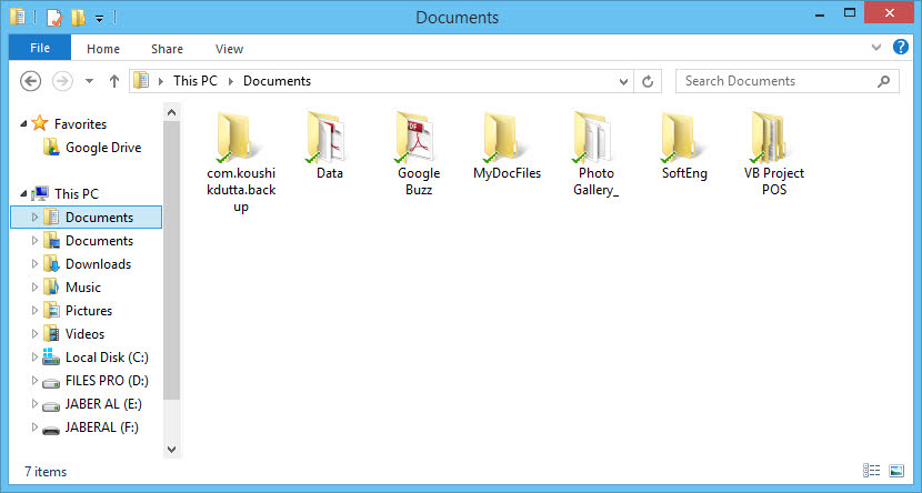 Set Google Drive your Default Documents Folder on Windows 8 and 10