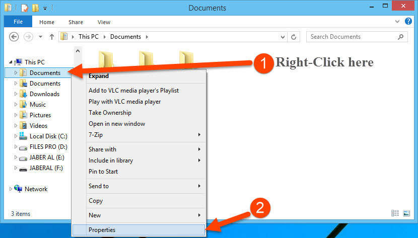 Access Documents properties