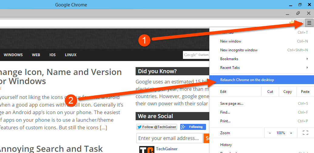 Launch Chrome in Desktop mode