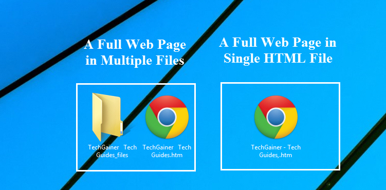 Save pages in single HTML file