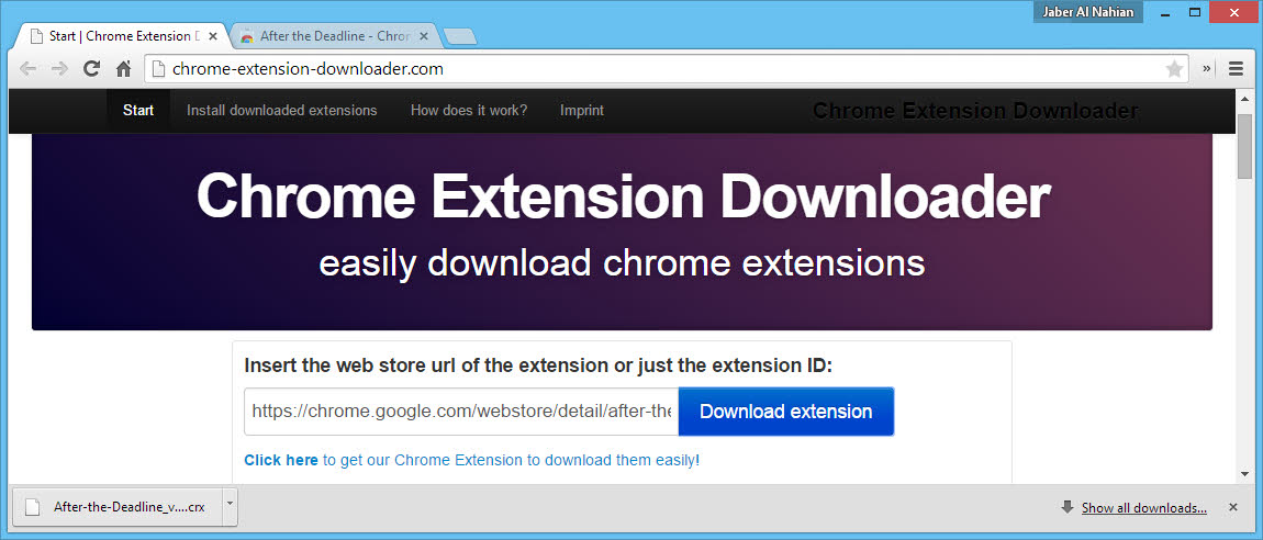 Chrome extension downloader