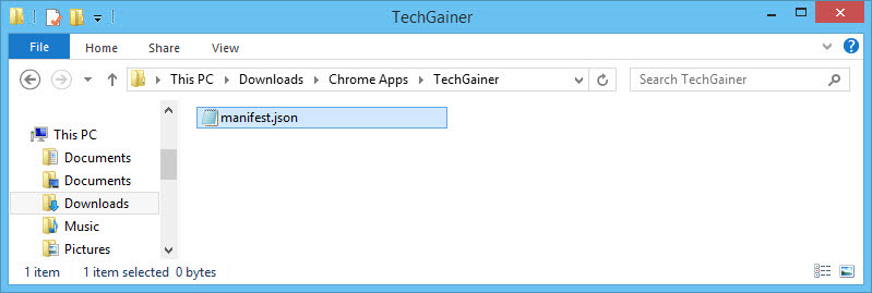 Create a manifest.json text file