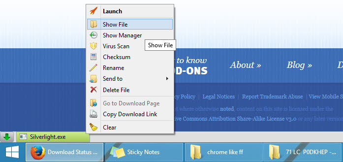 Download Statusbar options