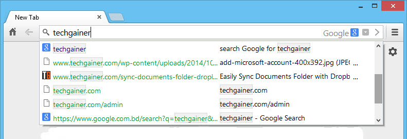 Unify Firefox address box