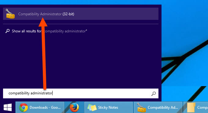 Search and run Compatibility administrator