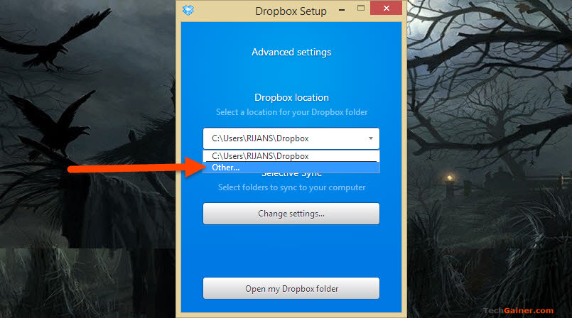 Select to change location