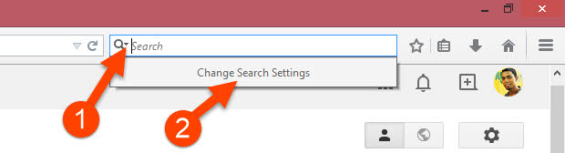 Change Firefox Search Settings
