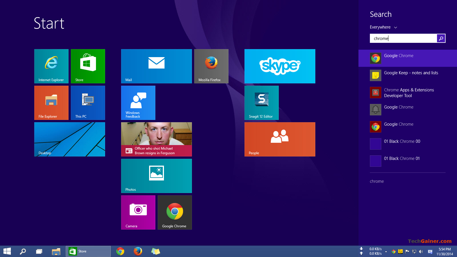 Search in Windows 10 Start Screen
