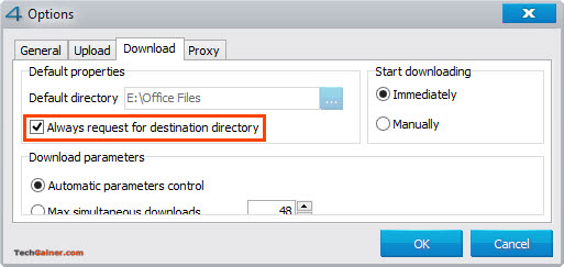 Enable ask on download