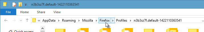 How to locate Firefox data folder