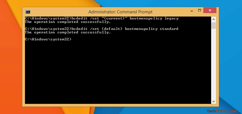 Set standard touch friendly boot menu