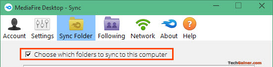 Enable selective sync