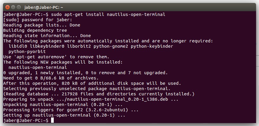 Nautilus extension installation