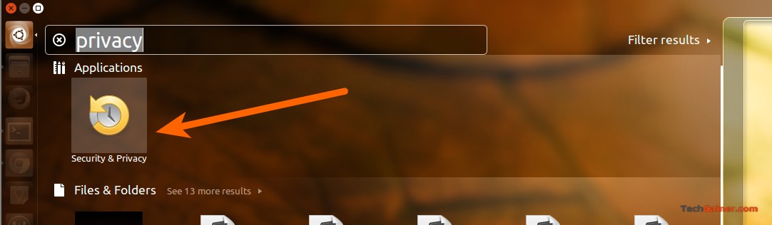 Ubuntu Search & Privacy Settings