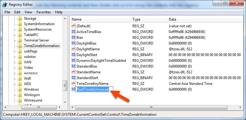 Rename registry value